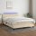 vidaXL Boxspringbett mit Matratze &amp; LED Creme 140x200 cm Stoff