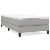 vidaXL Boxspringbett Hellgrau 80x200 cm Stoff