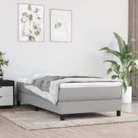 vidaXL Boxspringbett Hellgrau 80x200 cm Stoff