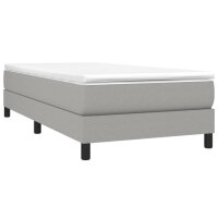 vidaXL Boxspringbett Hellgrau 80x200 cm Stoff