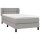 vidaXL Boxspringbett mit Matratze Hellgrau 80x200 cm Stoff