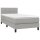 vidaXL Boxspringbett mit Matratze &amp; LED Hellgrau 80x200 cm Stoff