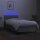 vidaXL Boxspringbett mit Matratze &amp; LED Hellgrau 80x200 cm Stoff