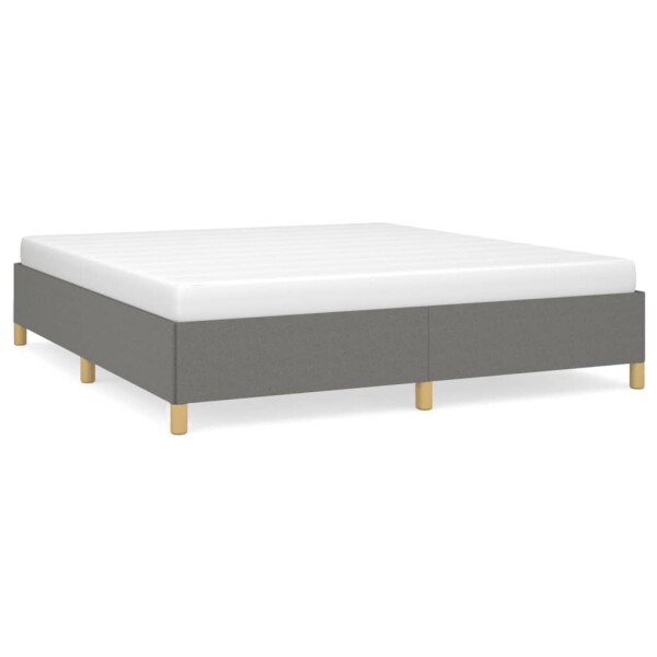 vidaXL Boxspringbett Dunkelgrau 160x200 cm Stoff