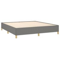 vidaXL Boxspringbett Dunkelgrau 160x200 cm Stoff