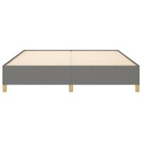 vidaXL Boxspringbett Dunkelgrau 160x200 cm Stoff