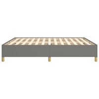 vidaXL Boxspringbett Dunkelgrau 160x200 cm Stoff