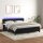 vidaXL Boxspringbett mit Matratze &amp; LED Schwarz 180x200 cm Samt