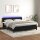 vidaXL Boxspringbett mit Matratze &amp; LED Schwarz 180x200 cm Samt