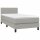 vidaXL Boxspringbett mit Matratze &amp; LED Hellgrau 80x200 cm Stoff