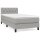 vidaXL Boxspringbett mit Matratze Hellgrau 80x200 cm Stoff