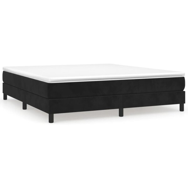 vidaXL Boxspringbett Schwarz 180x200 cm Samt