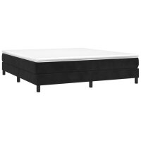 vidaXL Boxspringbett Schwarz 180x200 cm Samt