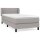 vidaXL Boxspringbett mit Matratze Hellgrau 80x200 cm Stoff