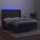 vidaXL Boxspringbett mit Matratze &amp; LED Dunkelgrau 140x200 cm Samt