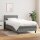 vidaXL Boxspringbett mit Matratze Dunkelgrau 90x190 cm Stoff