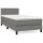 vidaXL Boxspringbett mit Matratze Dunkelgrau 90x190 cm Stoff