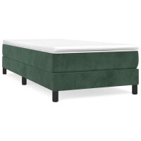 vidaXL Boxspringbett Dunkelgr&uuml;n 100x200 cm Samt