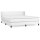 vidaXL Boxspringbett mit Matratze Weiß 180x200 cm Kunstleder