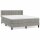 WOWONA Boxspringbett mit Matratze Hellgrau 140x200 cm Samt