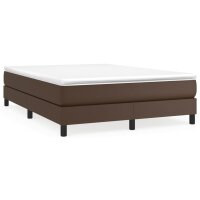 vidaXL Boxspringbett Braun 140x200 cm Kunstleder