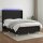 vidaXL Boxspringbett mit Matratze &amp; LED Schwarz 140x200 cm Stoff