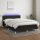 vidaXL Boxspringbett mit Matratze &amp; LED Schwarz 140x200 cm Stoff