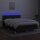 vidaXL Boxspringbett mit Matratze &amp; LED Schwarz 140x200 cm Stoff