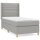 vidaXL Boxspringbett mit Matratze Hellgrau 80x200 cm Stoff