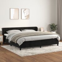 vidaXL Boxspringbett mit Matratze Schwarz 200x200 cm Samt