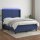 vidaXL Boxspringbett mit Matratze &amp; LED Blau 140x200 cm Stoff