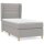 vidaXL Boxspringbett mit Matratze Hellgrau 80x200 cm Stoff