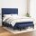 vidaXL Boxspringbett mit Matratze Blau 140x200 cm Stoff