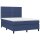 vidaXL Boxspringbett mit Matratze &amp; LED Blau 140x200 cm Stoff