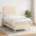 vidaXL Boxspringbett mit Matratze Creme 90x200 cm Stoff