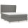 vidaXL Boxspringbett mit Matratze Dunkelgrau 140x190 cm Stoff