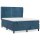 vidaXL Boxspringbett mit Matratze Dunkelblau 140x190 cm Samt