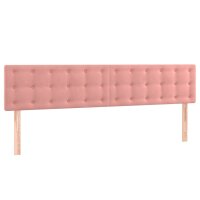 vidaXL Boxspringbett mit Matratze Rosa 200x200 cm Samt