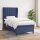 vidaXL Boxspringbett mit Matratze Blau 100x200 cm Stoff