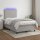 vidaXL Boxspringbett mit Matratze &amp; LED Hellgrau 120x200 cm Stoff