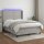 vidaXL Boxspringbett mit Matratze &amp; LED Hellgrau 140x190 cm Stoff