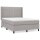 vidaXL Boxspringbett mit Matratze Hellgrau 140x190 cm Stoff