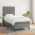 vidaXL Boxspringbett mit Matratze Dunkelgrau 90x190 cm Stoff