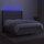 vidaXL Boxspringbett mit Matratze &amp; LED Hellgrau 140x190 cm Stoff