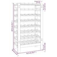 vidaXL Weinregal 61,5x30x107,5 cm Massivholz Kiefer