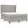 vidaXL Boxspringbett mit Matratze Hellgrau 140x190 cm Stoff