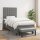 vidaXL Boxspringbett mit Matratze Dunkelgrau 90x190 cm Stoff