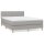 vidaXL Boxspringbett mit Matratze Hellgrau 140x190 cm Stoff