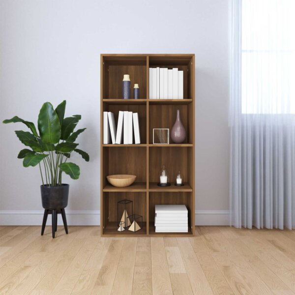 vidaXL B&uuml;cherregal/Sideboard Braun Eiche 66&times;30&times;130 cm Holzwerkstoff