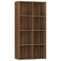 vidaXL B&uuml;cherregal/Sideboard Braun Eiche 66&times;30&times;130 cm Holzwerkstoff